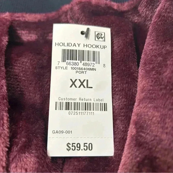 I.N.C Women Fuzzy Port Wine Casual PJ Joggers Soft Elastic Ankle Cuff Size XXL - Picture 5 of 11